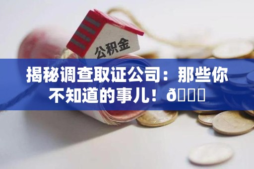 建宁揭秘调查取证公司：那些你不知道的事儿！😎