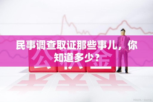 建宁民事调查取证那些事儿，你知道多少？